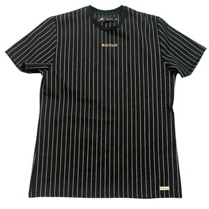 Mauvais Shirt Men's Sz  XL Black Striped Graphic Print
